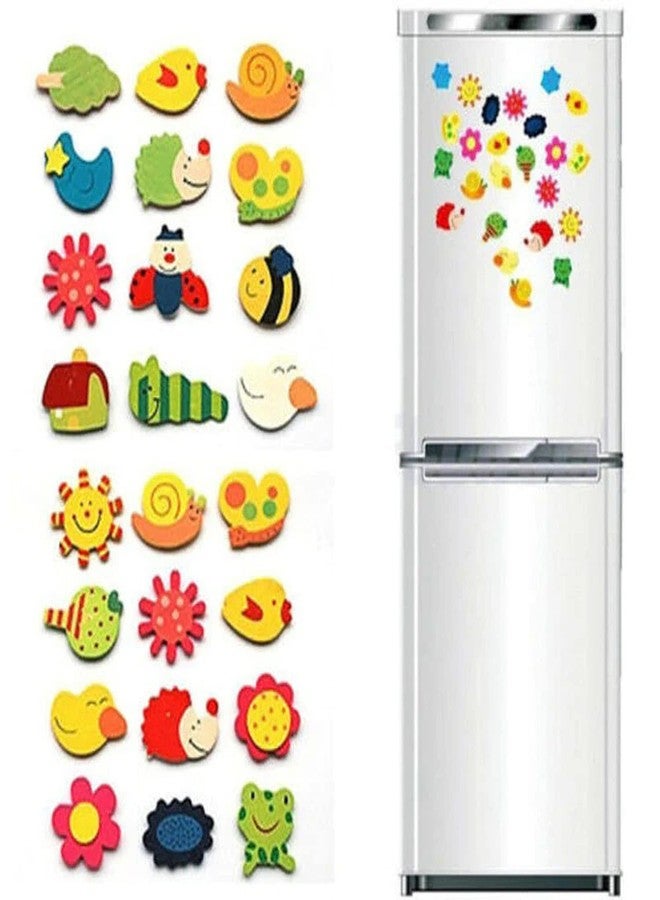 Jasol Fridge Magnets Wooden Nature Theme Magnets for Toddlers Create a Scne Magnetic PlaySet of 48 (Multicolor) - Image 2